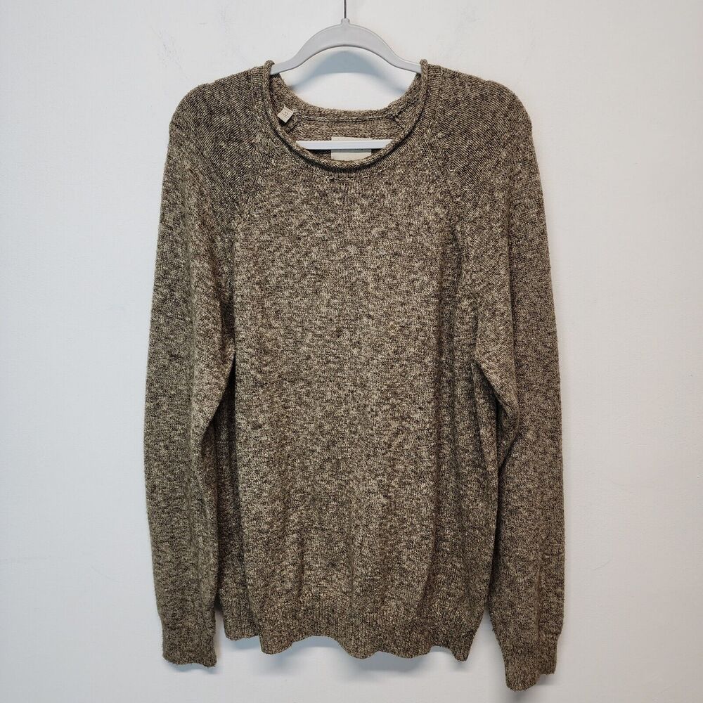 Jachs Mens Harrisburg Roll Neck Sweater XL Beige Brown Tight Knit Dad Classic